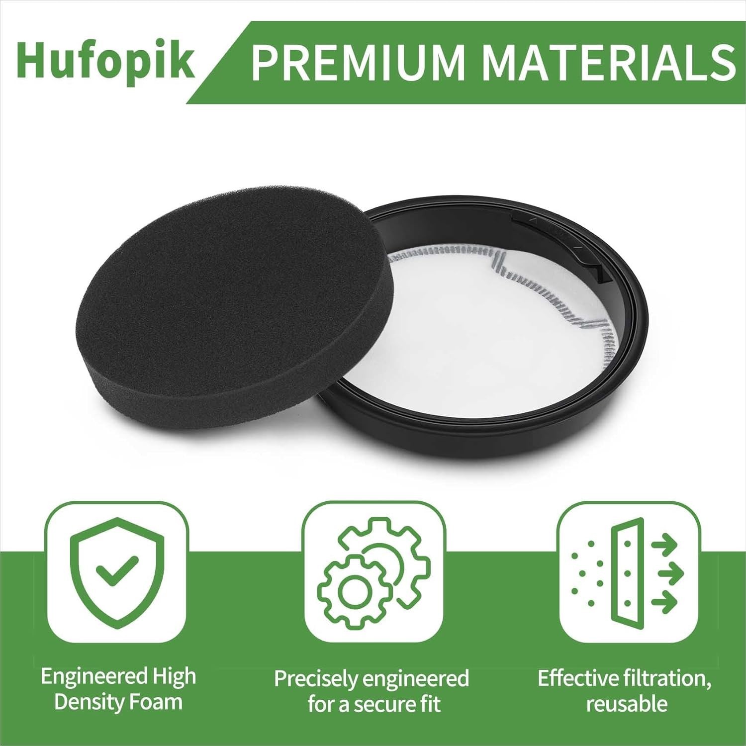 2-Pack Vacuum Filter Compatible with Eureka WhirlWind Bagless Canister Vacuum Cl