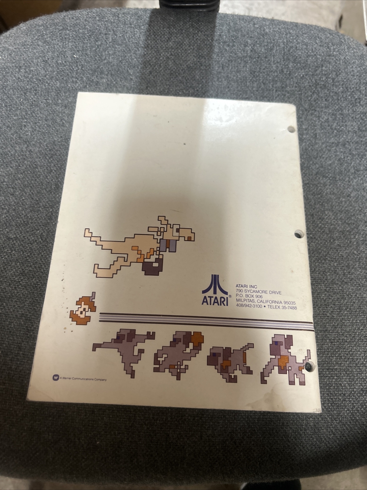 Atari KANGAROO Arcade Video Game Manual - good used original