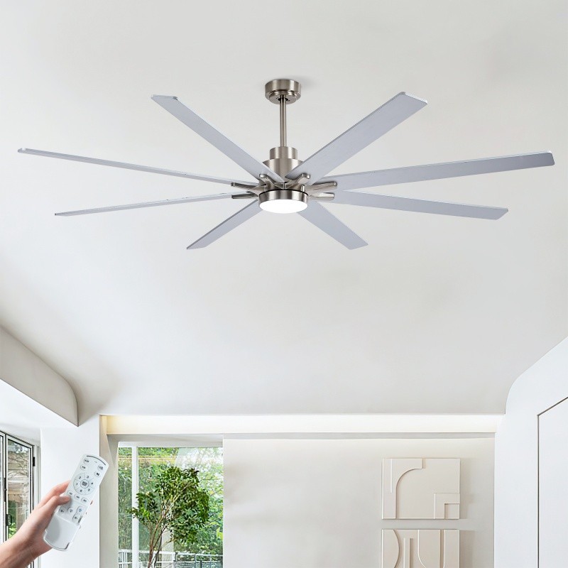 84" Large Ceiling Fan with Light Double Finish Blades Reversible 3CCT 10000CFM