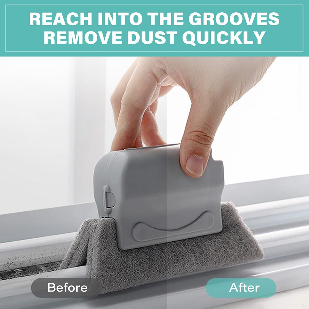 2 in 1 Magic Window Track Cleaner Window Door Groove Cleaning Brush Tools Set