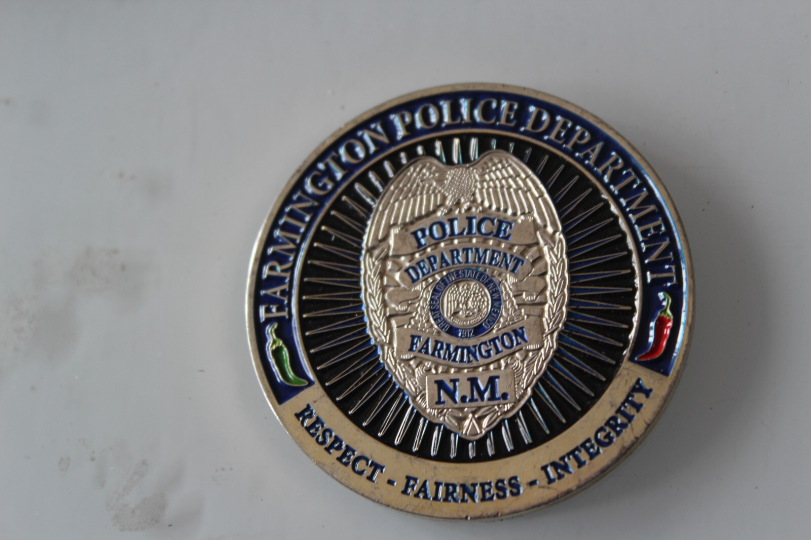 Farmington Police Department Guardians of The Flame Challenge Coin