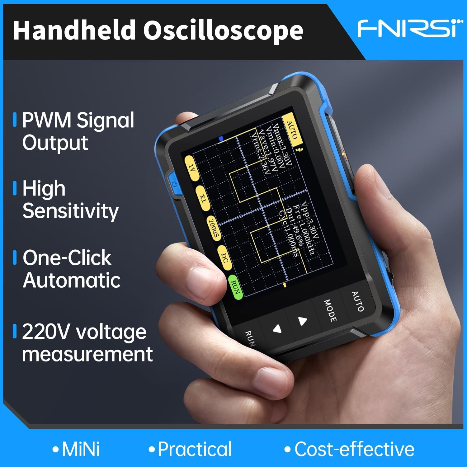 Portable Digital Oscilloscope Handheld Electronics Circuit Repair Debug Tester