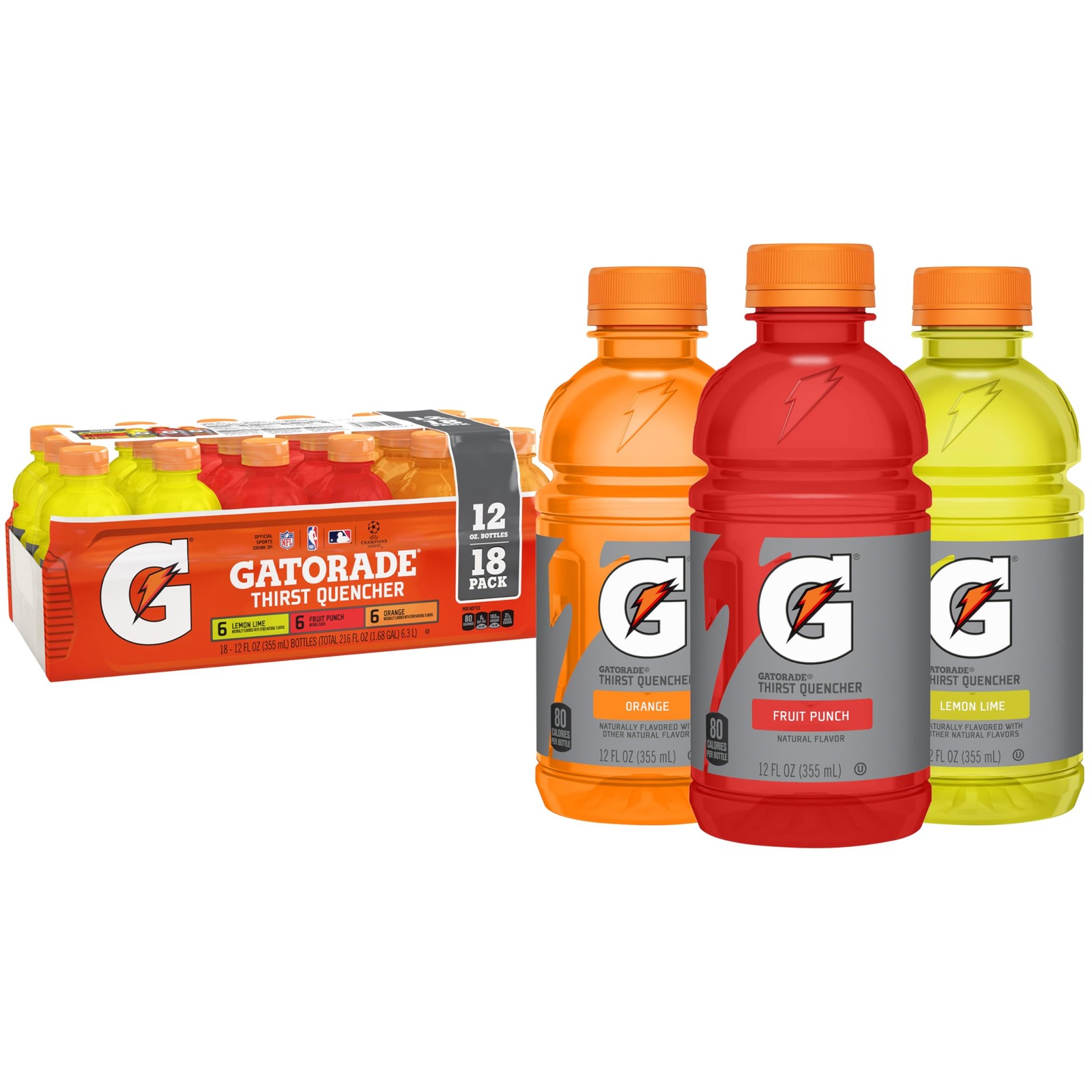 Gatorade Thirst Quencher Sports Drink Variety 12oz 18pk