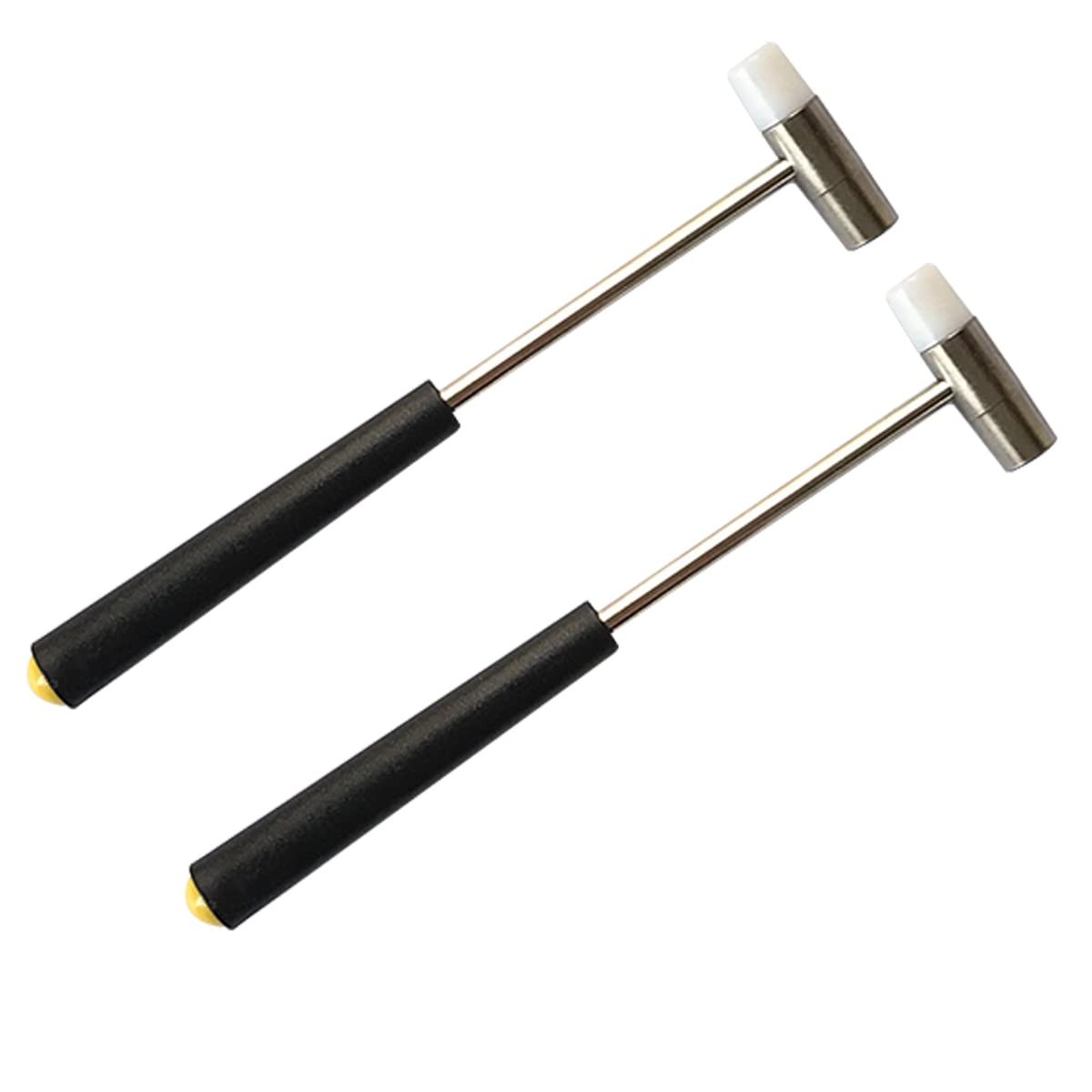 Dual Head Small Hammer, 7 Inches, Plastic and Metal , Black Grip, Double face