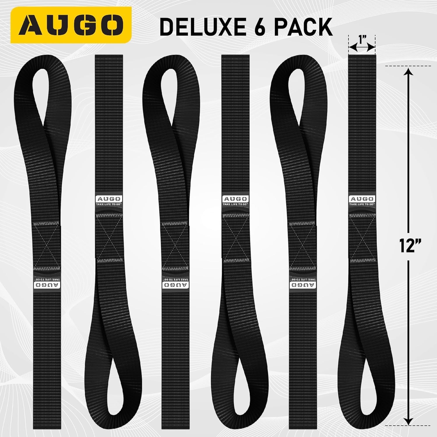 Versatile 6 Pack Soft Loop Tie Downs - Secure Loads Up to 1,500 lbs with Ease