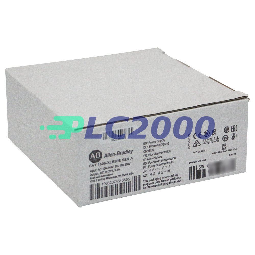New Allen-Bradley 1606-XLE80E Power Supply,80 W, 24V DC,Essential Line.