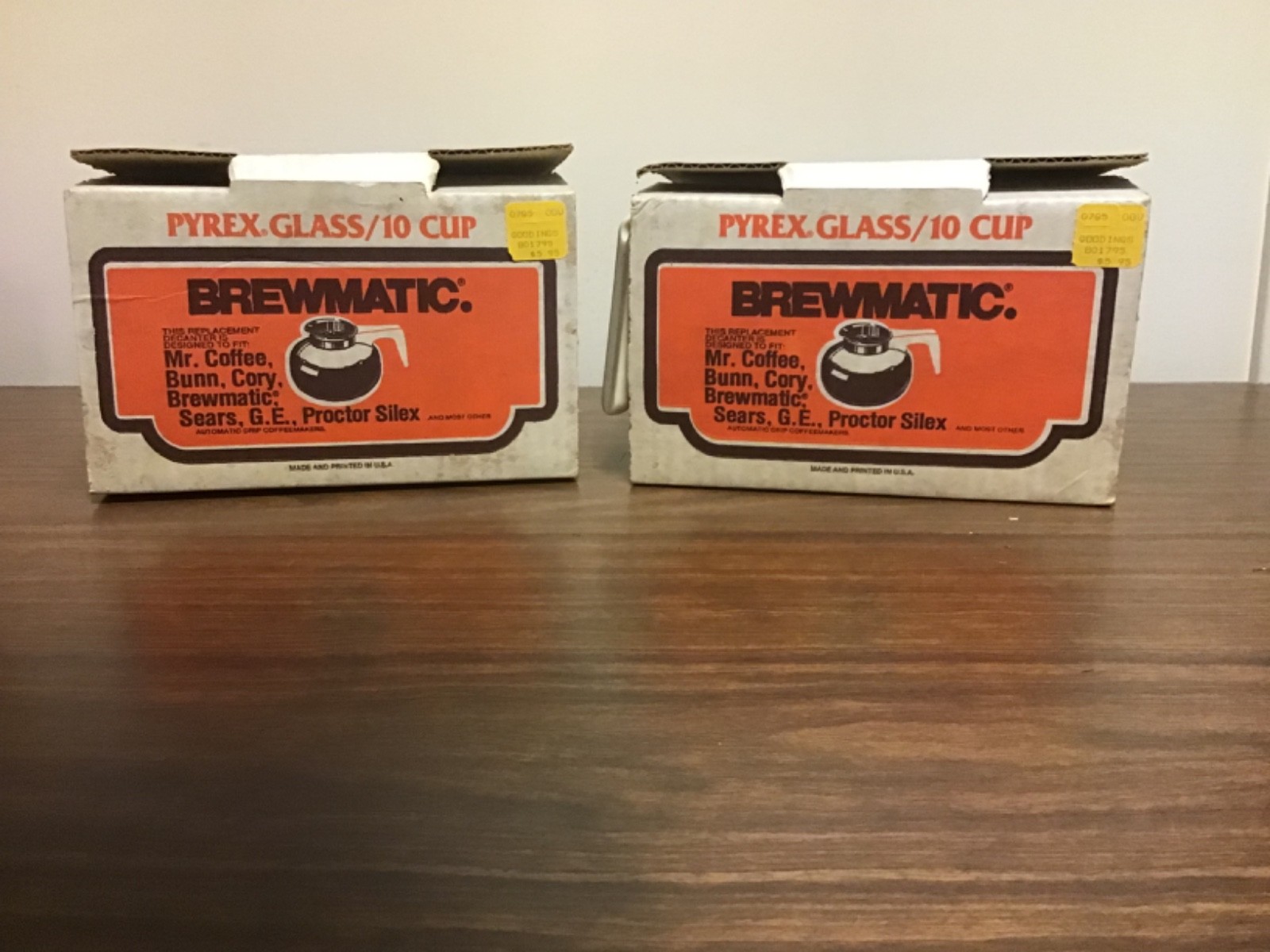 Two Brand New Vintage Pyrex 10 Cup Brewmatic Replacement Carafes