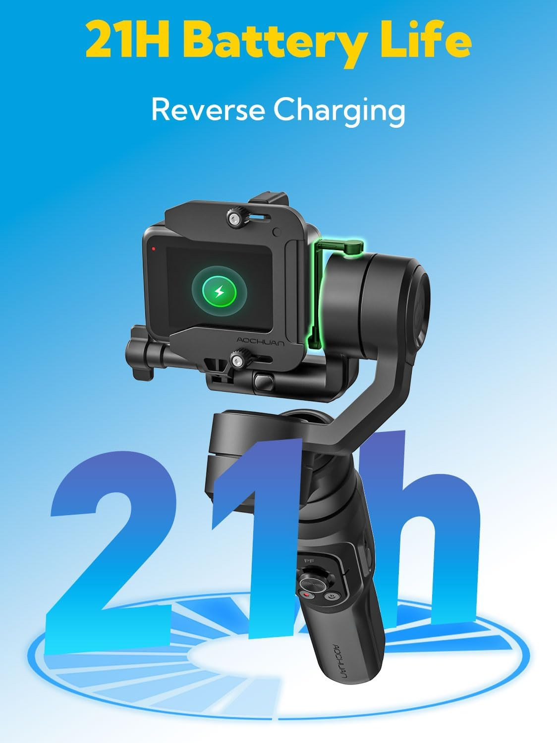 Gimbal Stabilizer for OSMO Action4 Sport Camera, 3-Axis Handheld Stabilizer for