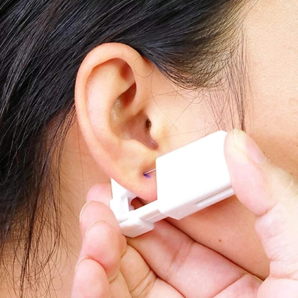 3PCS Disposable Ear Piercing Gun Kit Self Nose Ear Stud Piercer Tool US