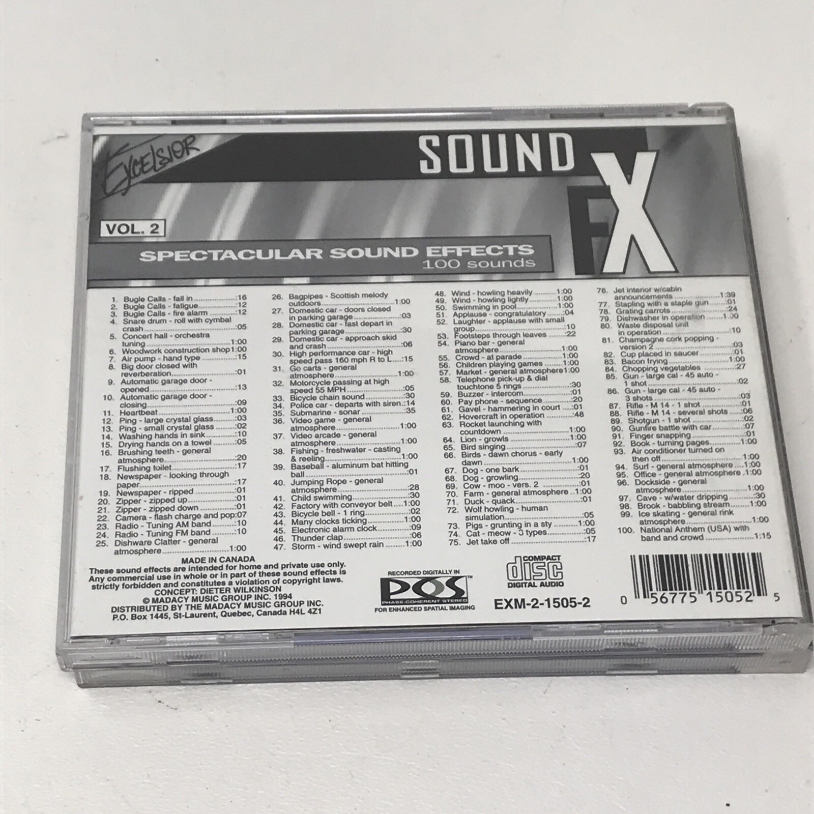 Excelsior - Sound FX CD Total 200 Sounds Effects