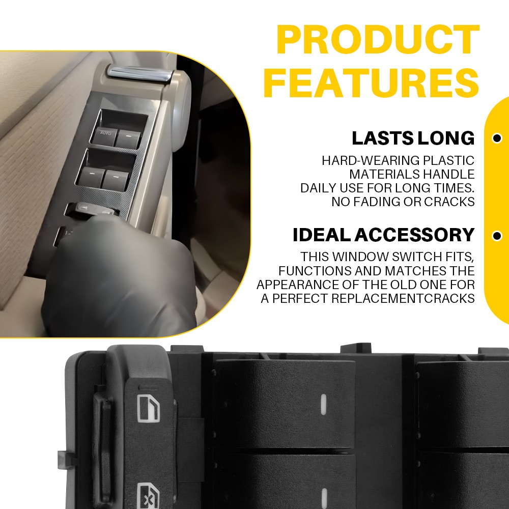 For Ford Crown Victoria 2009-2010 Front Driver Power Window Mirror Master Switch