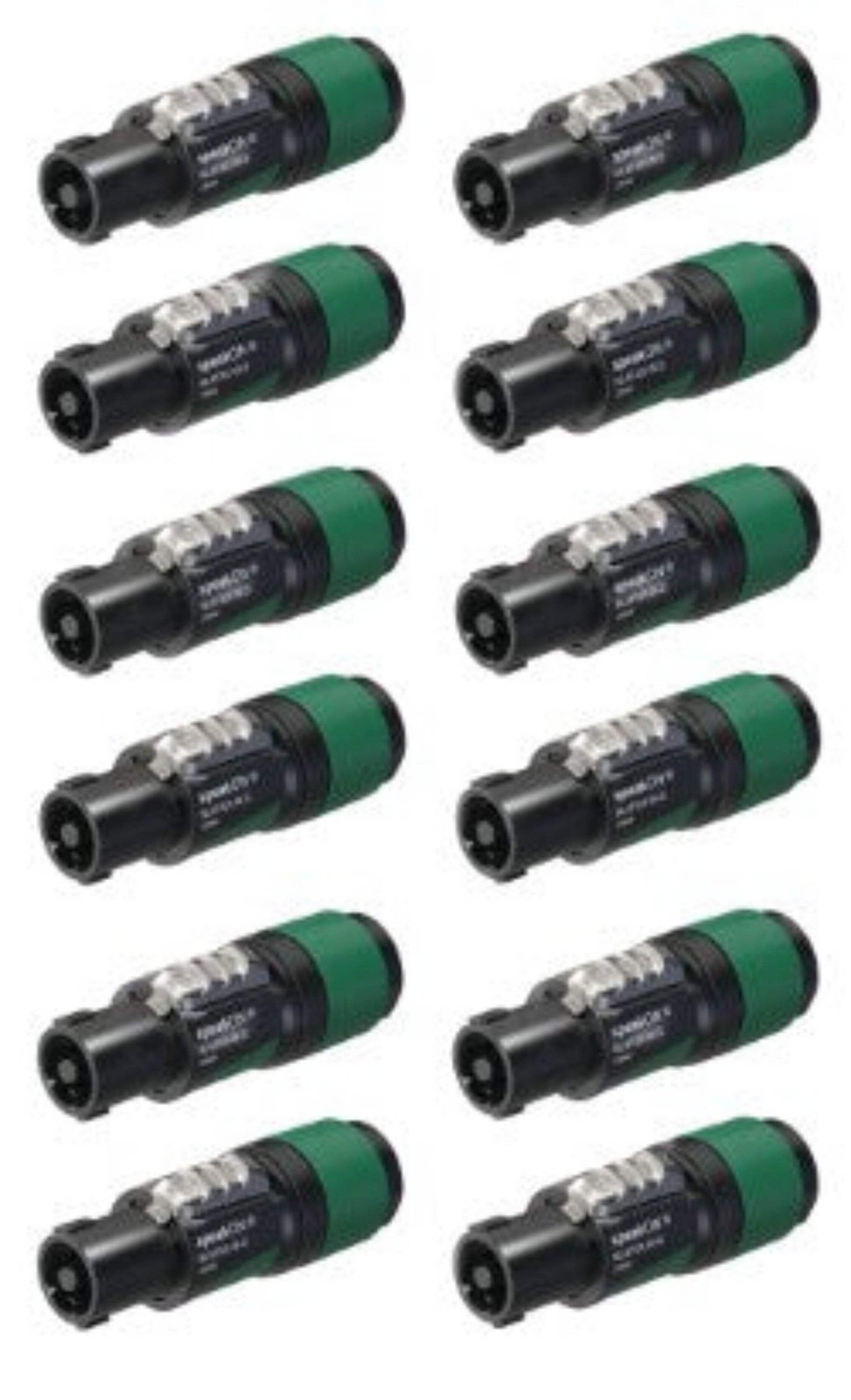 12) NEUTRIK NL4FXX-W-S 4-Pole SPEAKON Locking Cable Mount Connector