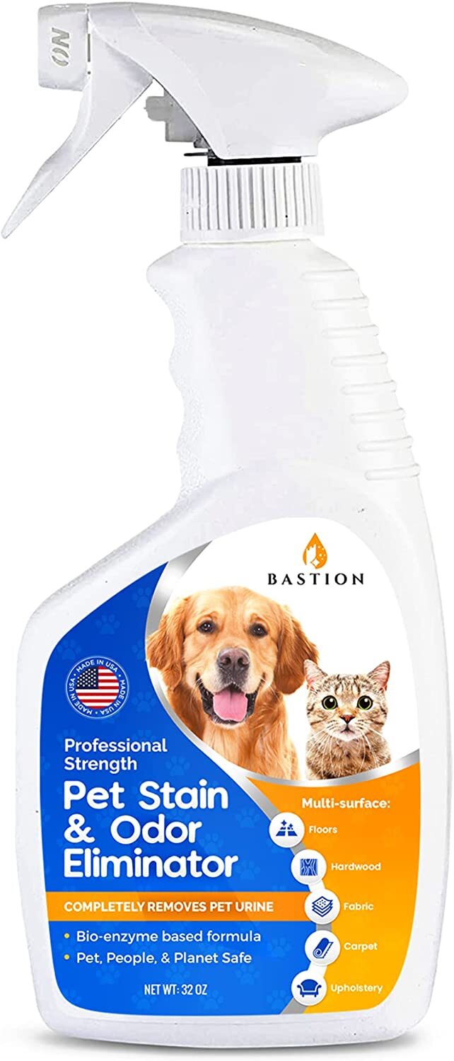 Pet Stain Remover & Odor Eliminator Spray - Enzyme Powered Carpet Cleaner