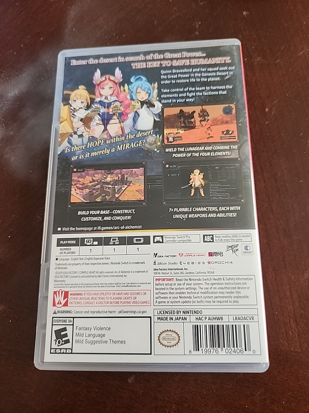 ARC OF ALCHEMIST - Nintendo Switch, Case Only
