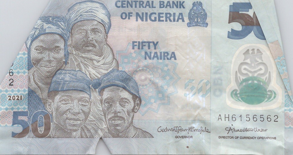 Nigeria 50 Naira 2021 Circulated Polymer Banknote Paper Money Note VF