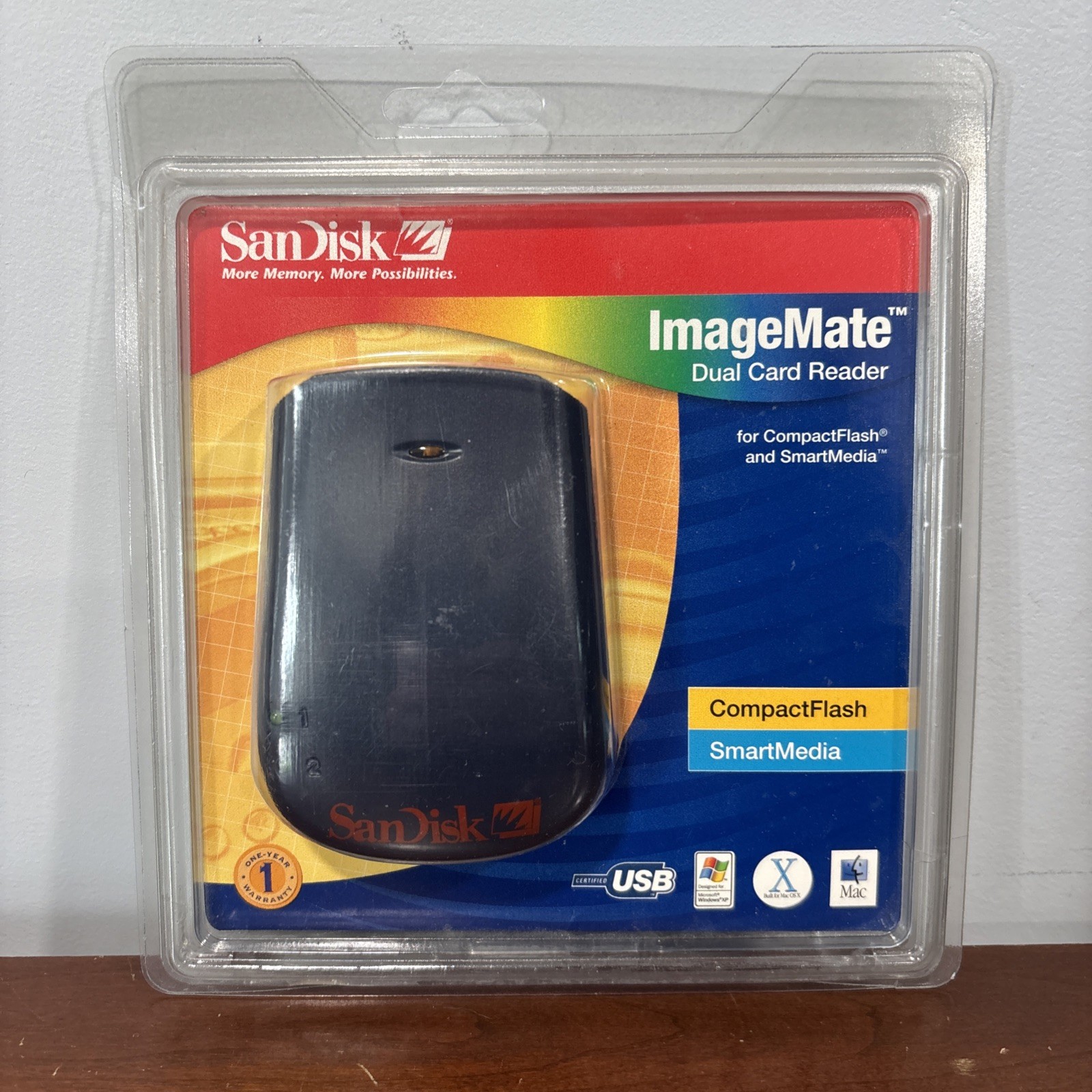 SanDisk ImageMate Dual Card Reader SDDR-75-07 For CompactFlash & SmartMedia New