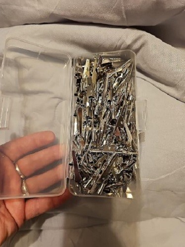 iExcell 100 Pcs 2 Inches 51 mm Steel Alligator Clips Crocodile Clamps Silver New