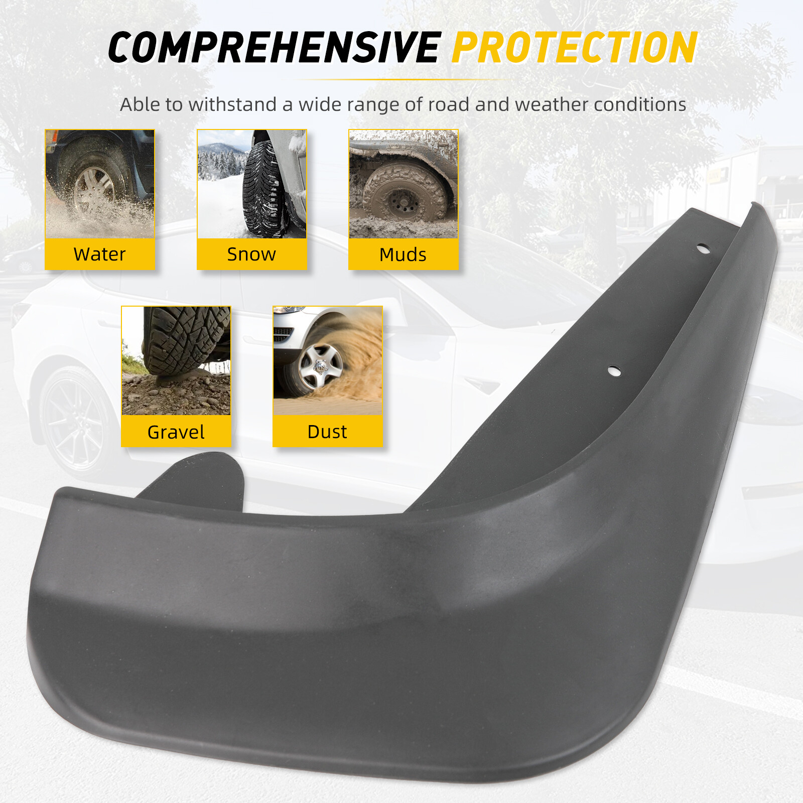 4PCS Wearing Mud Flaps Mudguards Splash Guards For Toyota Yaris Hatchback 05-19
