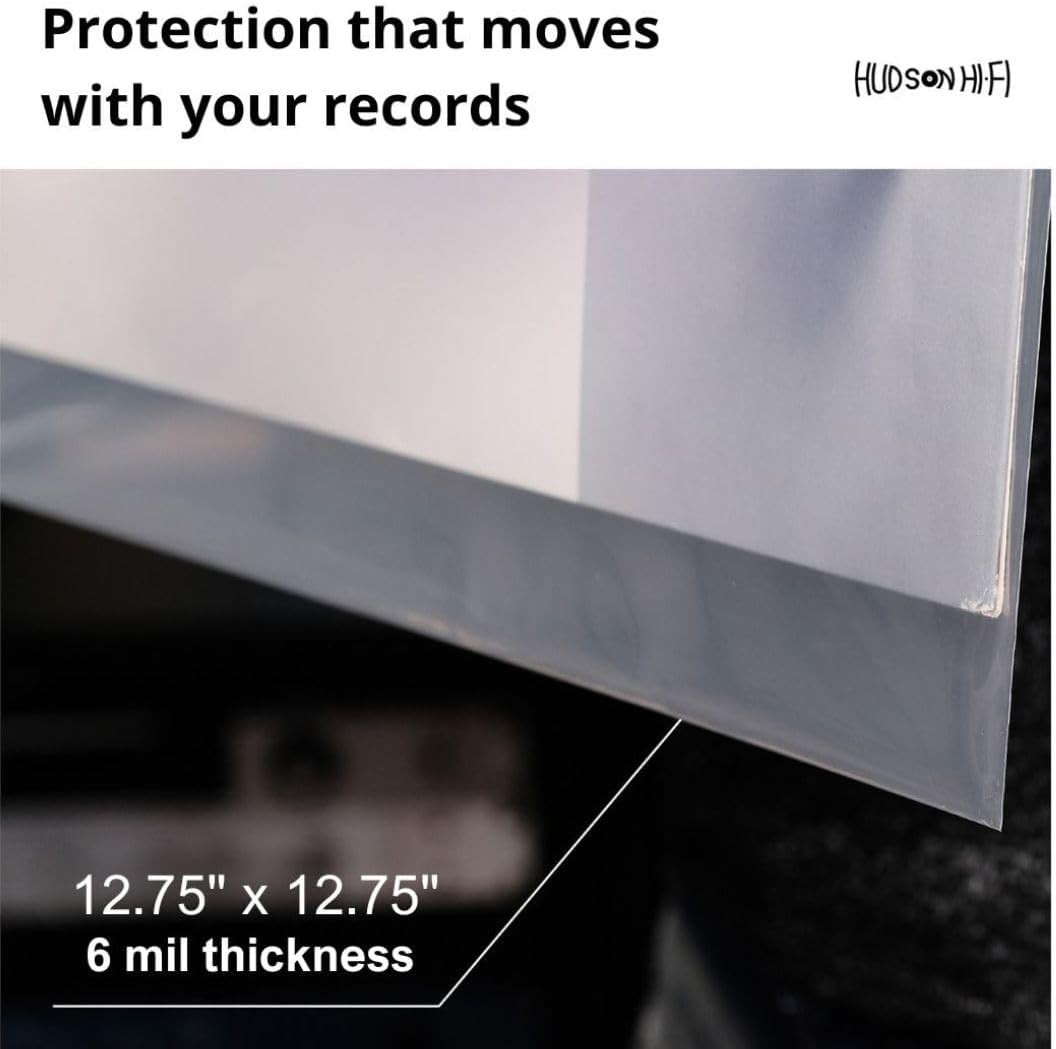 Flexible Archival-Grade Vinyl Jacket Outer Sleeves – 100 Pack – ...