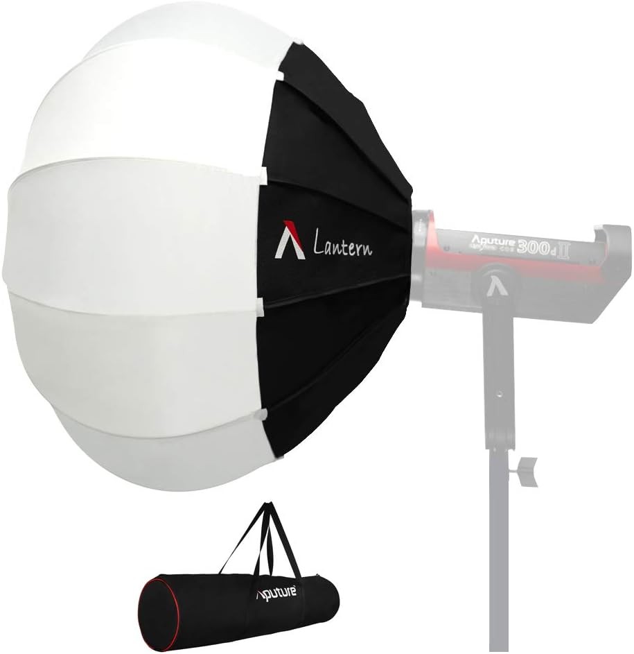 Aputure Lantern Softbox Soft Light Modifier,26inch, Quick-Setup black, white