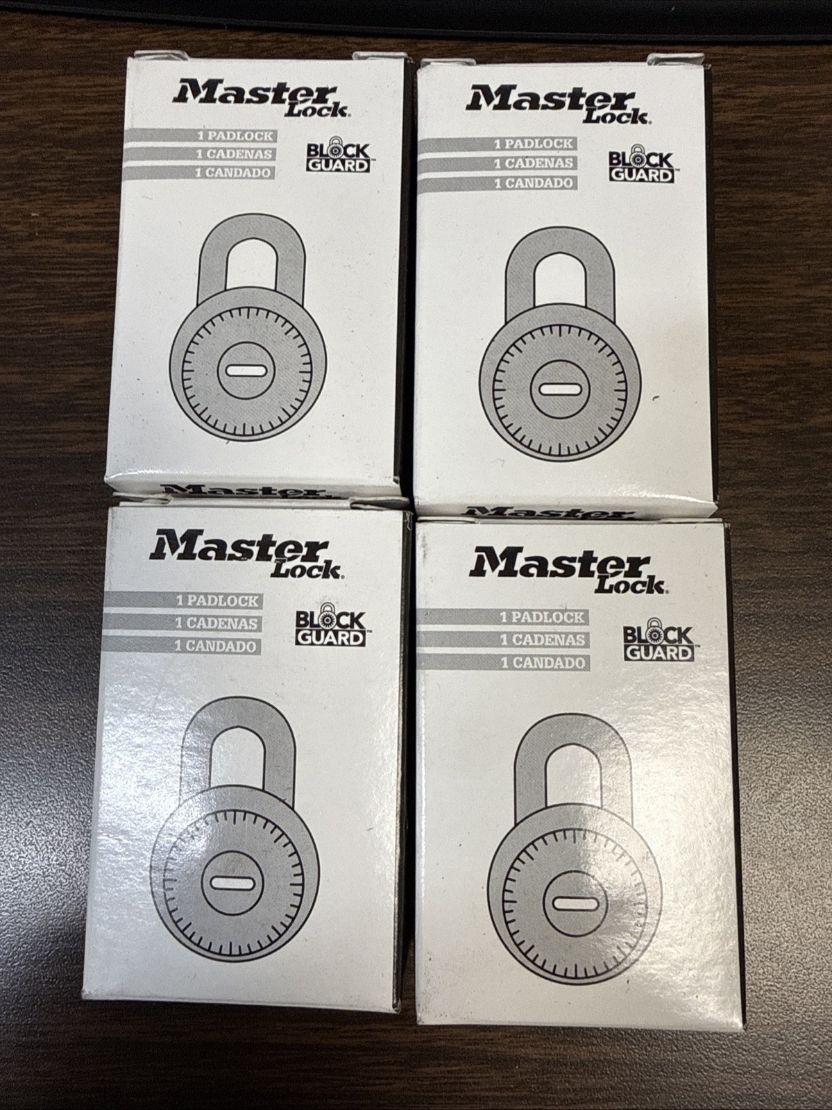 Master Lock 1525 Combination Padlock Black Lot Of 4