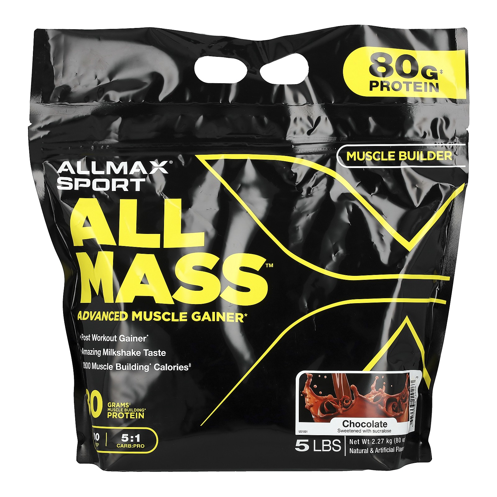 Sport, ALLMASS™, Advanced Muscle Gainer, Chocolate, 5 lbs (2.27 kg)