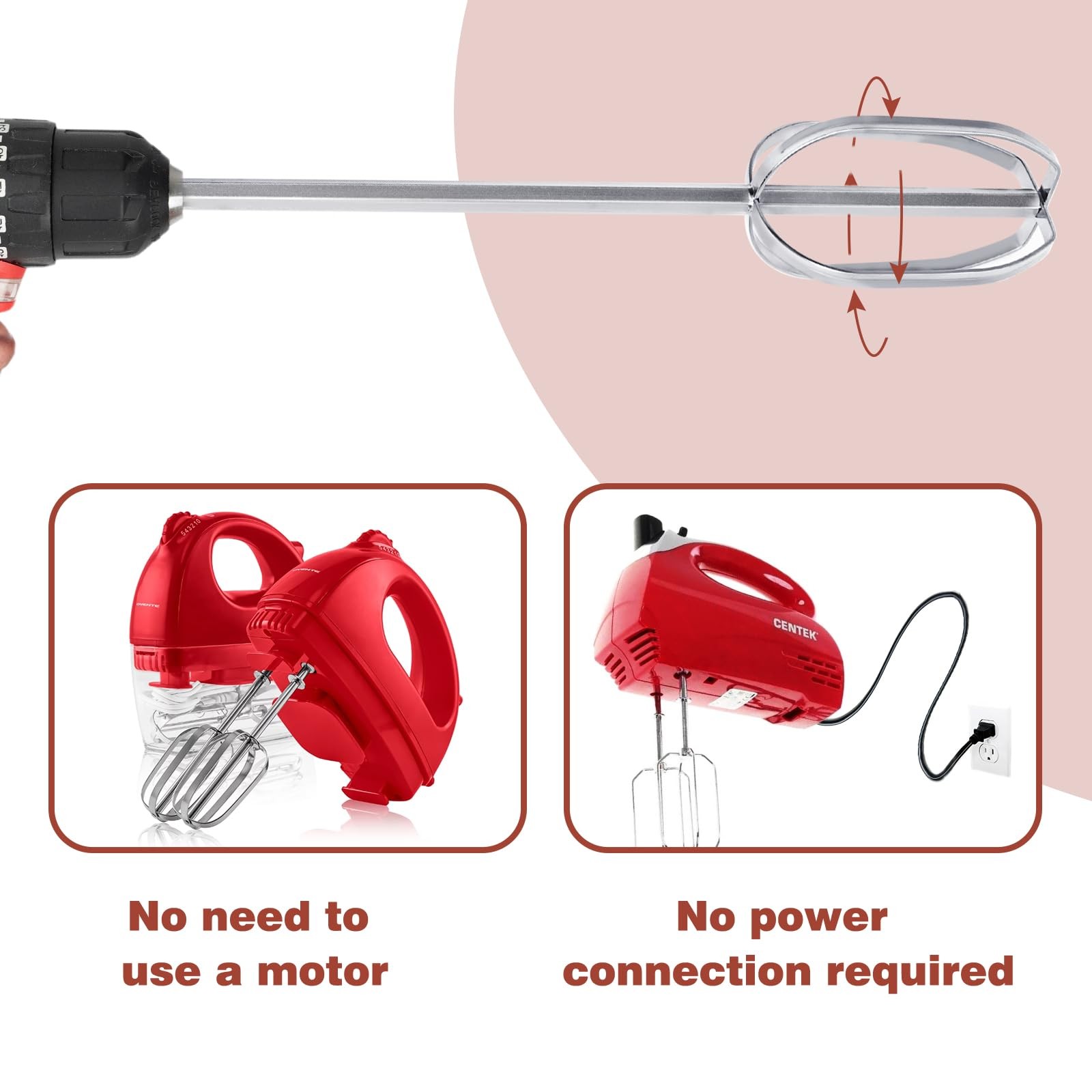 Hand Mixer Beaters used with Standard Hand DrillMeat ChopperHamburger Chopper...