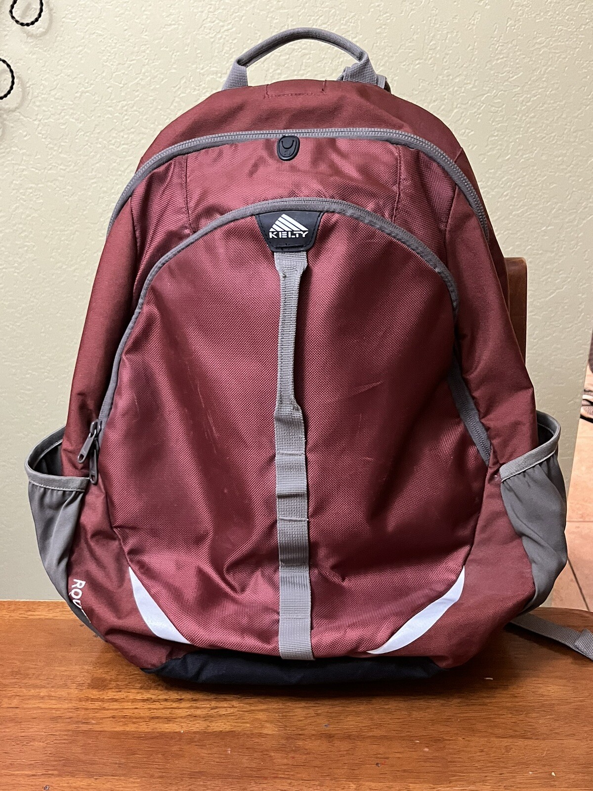 KELTY ROUTE Red Maroon/Brown Hiking Camping Backpack Padded Belt Bag