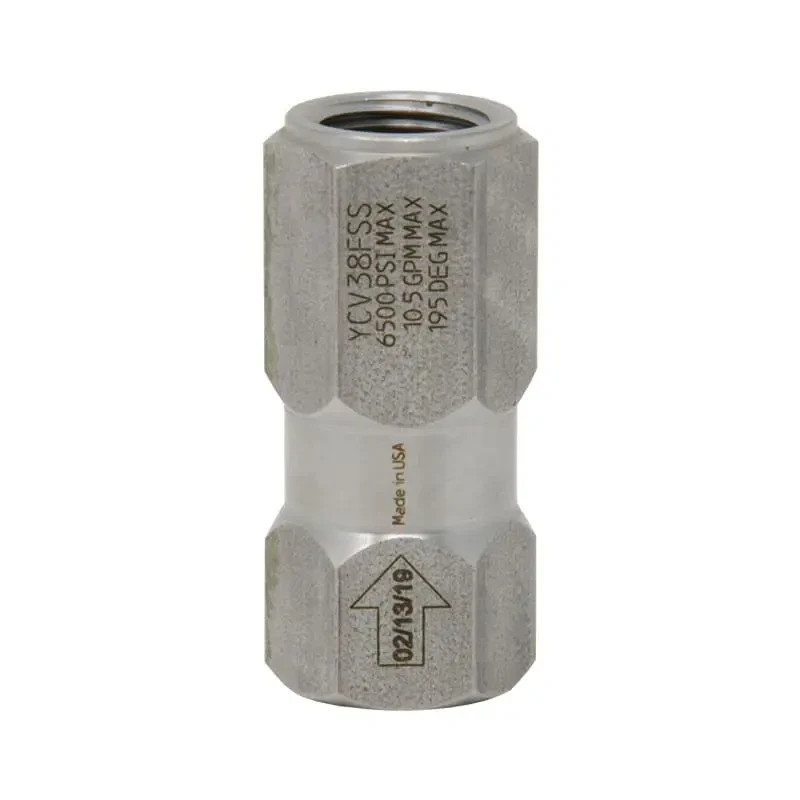 General Pump 3/8" Stainless Steel Check Valve 6500 PSI 10.5 GPM