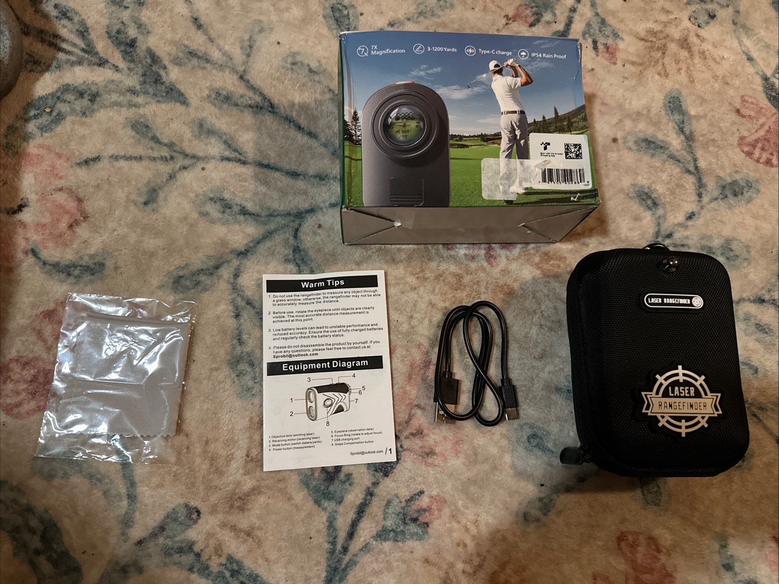 Range Finder Golf Rangefinder with Slope - 1200 Yards Laser Range Finder with...
