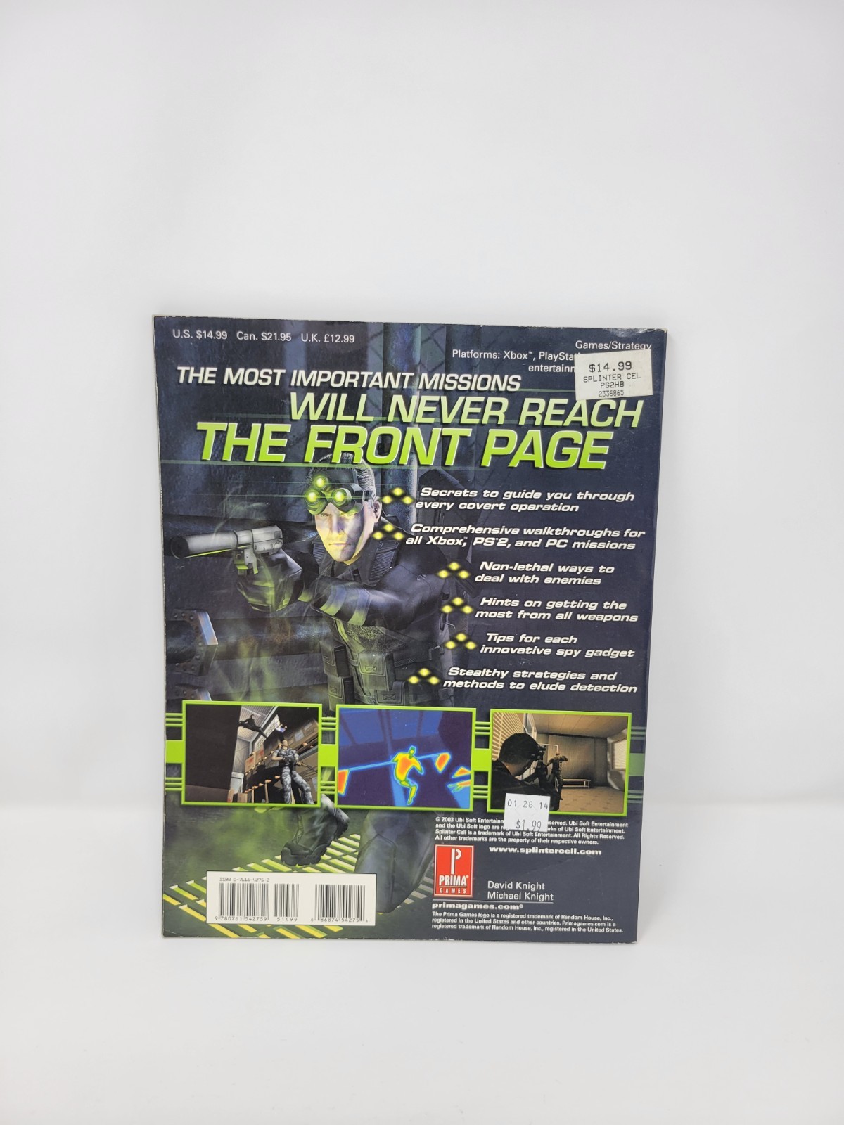 Splinter Cell Double Agent & Stealth Action Redefined Prima Strategy Guides