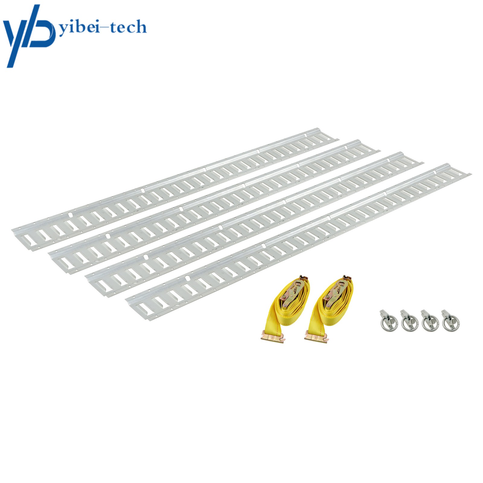 For E Track Tie-Down Rail Kit Trucks Vans Garages Trailer Tie Down System 12PCS