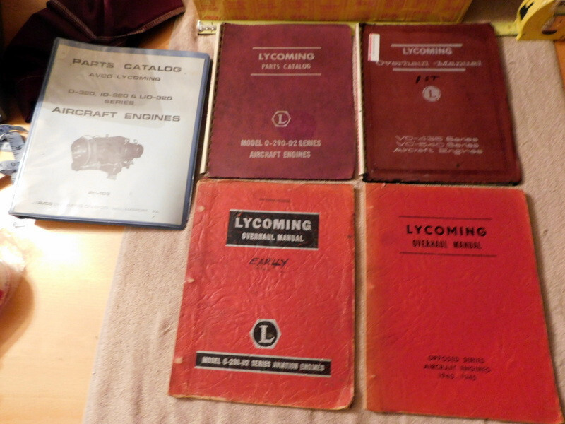 Vintafe Lycoming Aircraft Engine Overhaul Manual Parts Catalog Lot of 5 OUTDATED