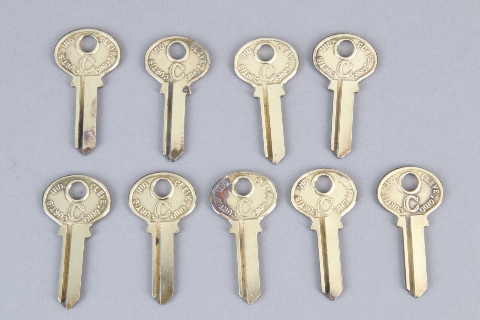 Lot of 9 vintage NOS Curtis CO17 key blanks