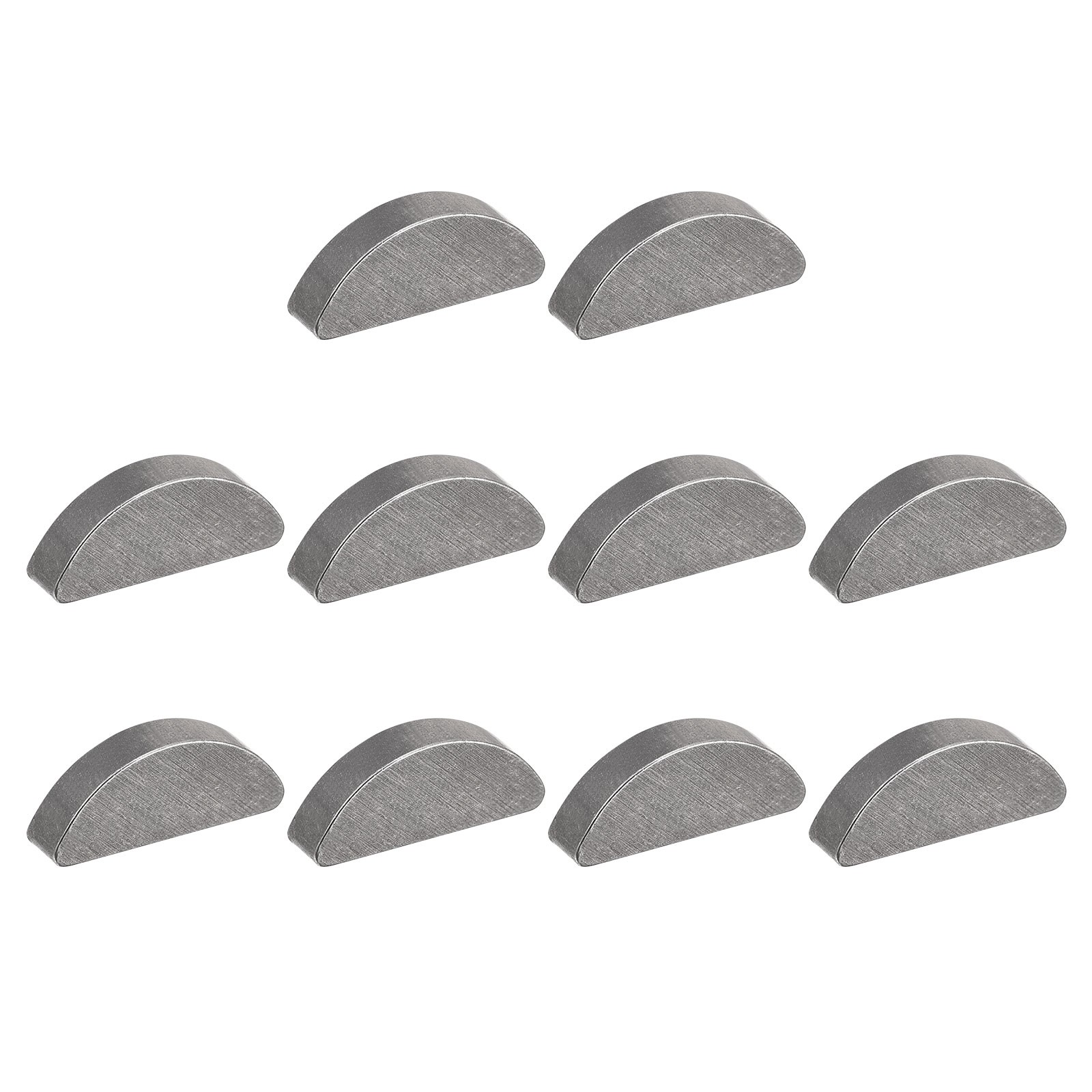 Woodruff Keys, 10pcs Steel 4mm Width x 7.5mm Height x 19mm Diameter