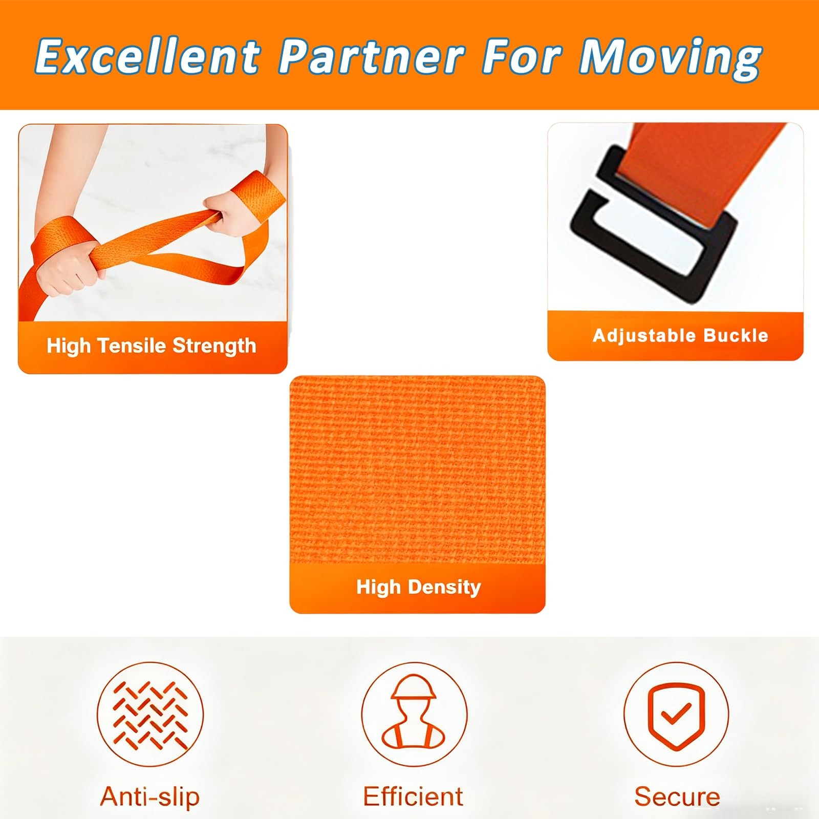 - Adjutable Lifting Straps for 2 Movers - Move Furniture Easily and Safely - ...
