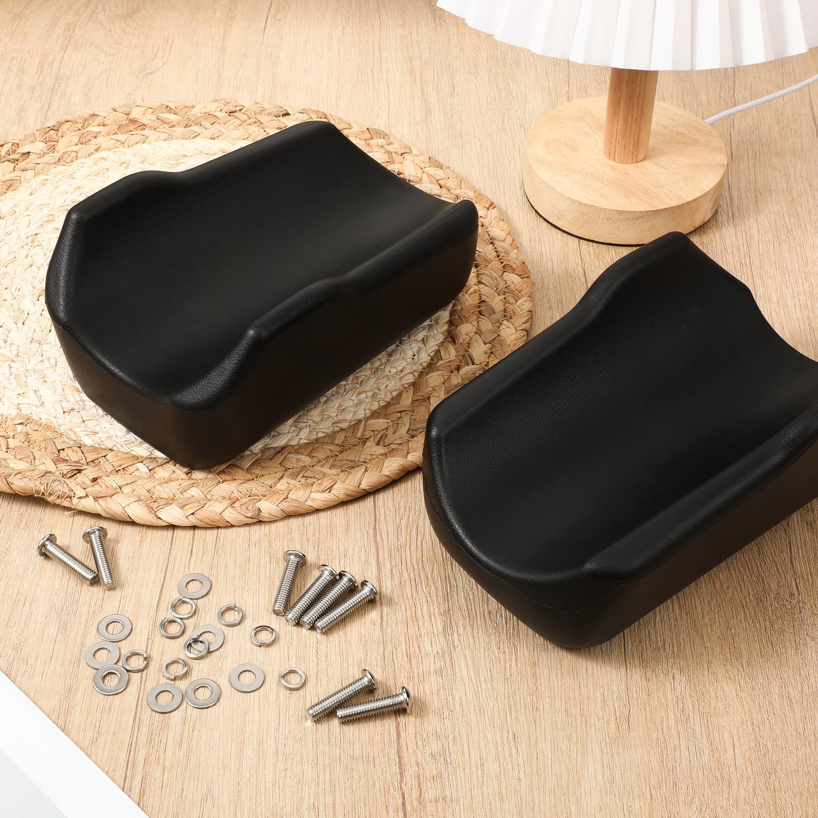 2 PCS Walker Armrest Pads, Upright Walker Forearm Pads, Black Universal