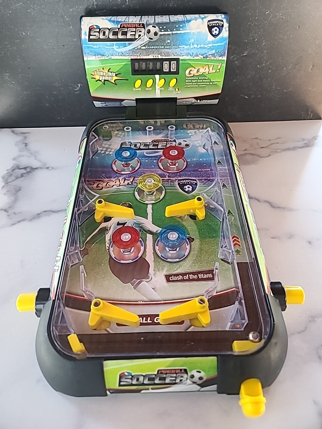 Little Treasures Sports Arena Soccer Arcade Game Style Desktop Home Pinball...