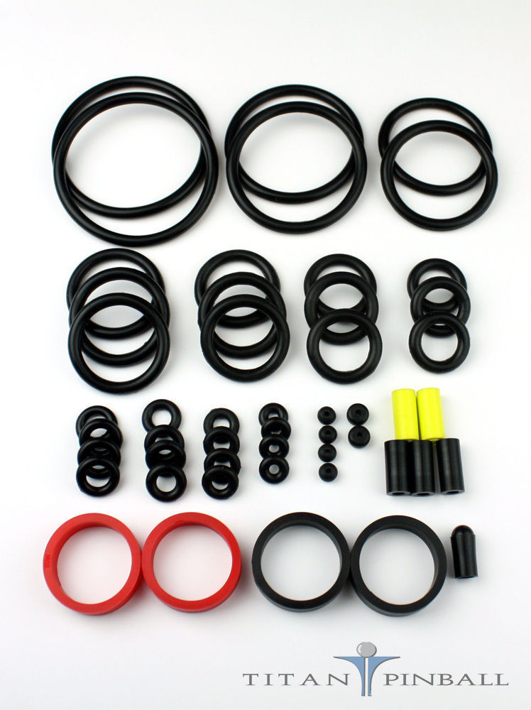 Universal Pinball Machine Rubber Ring Kit - Titan Competition Silicone - WHITE