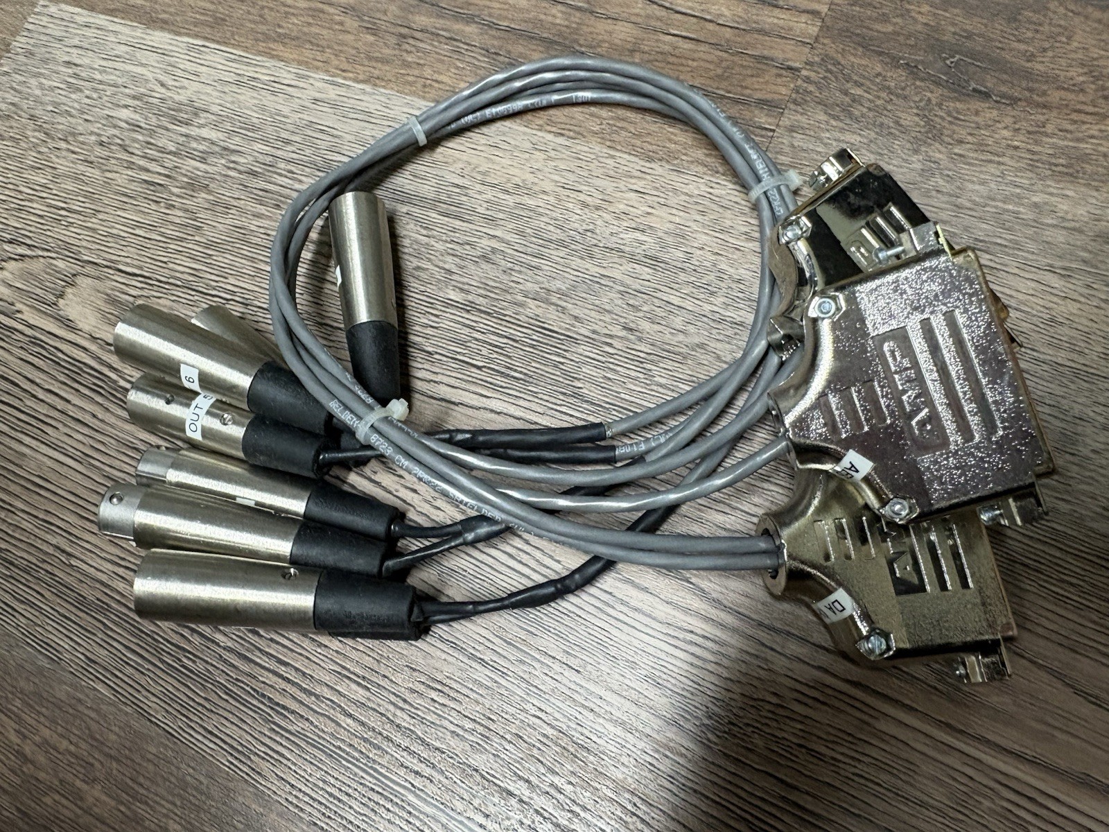 ASI Balanced I/O Sound Card Audio Cable Audio Science Breakout AES XLR DB37 F