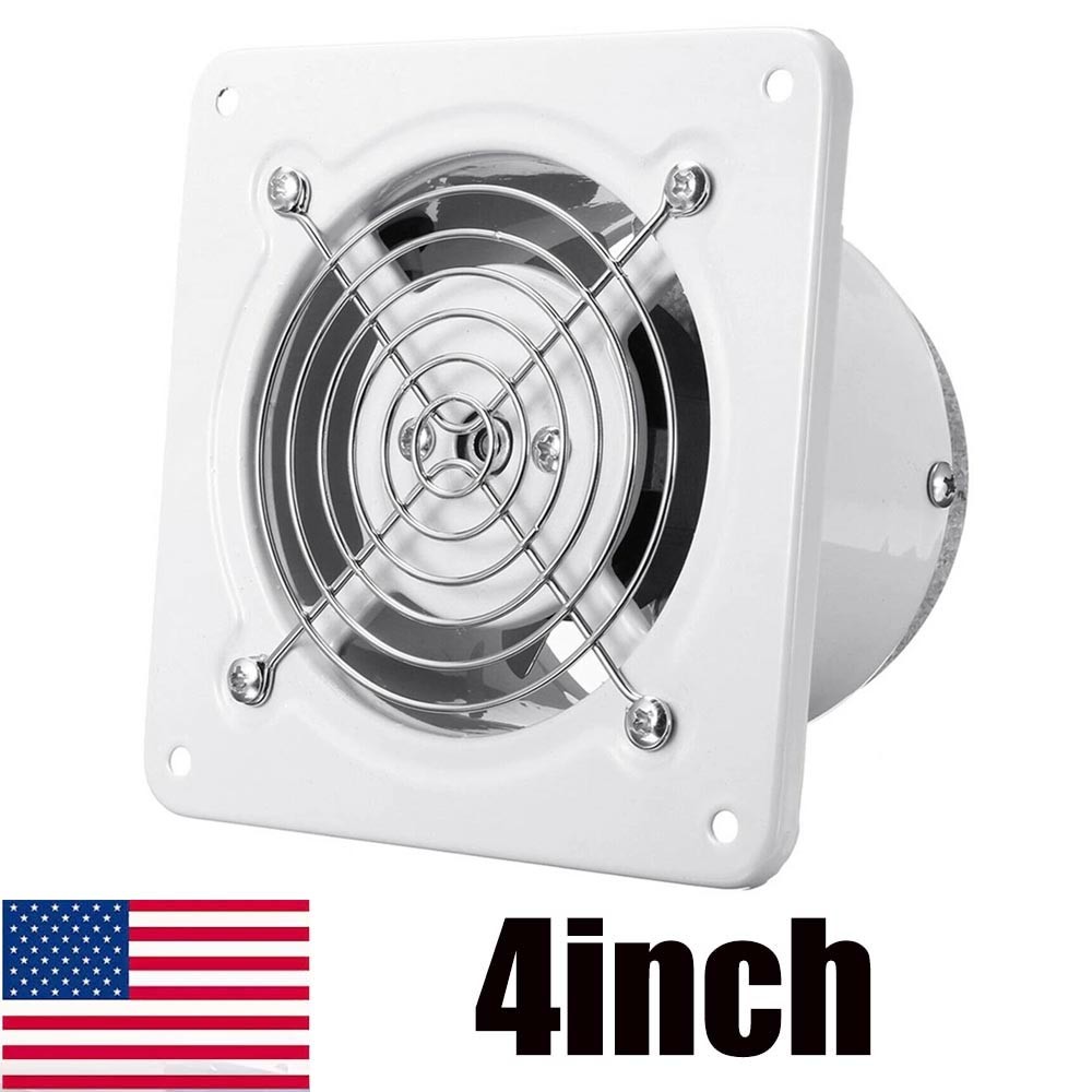 4" Duct Booster Inline Blower Fan Blower Exhaust Ducting Cooling Vent White #G1