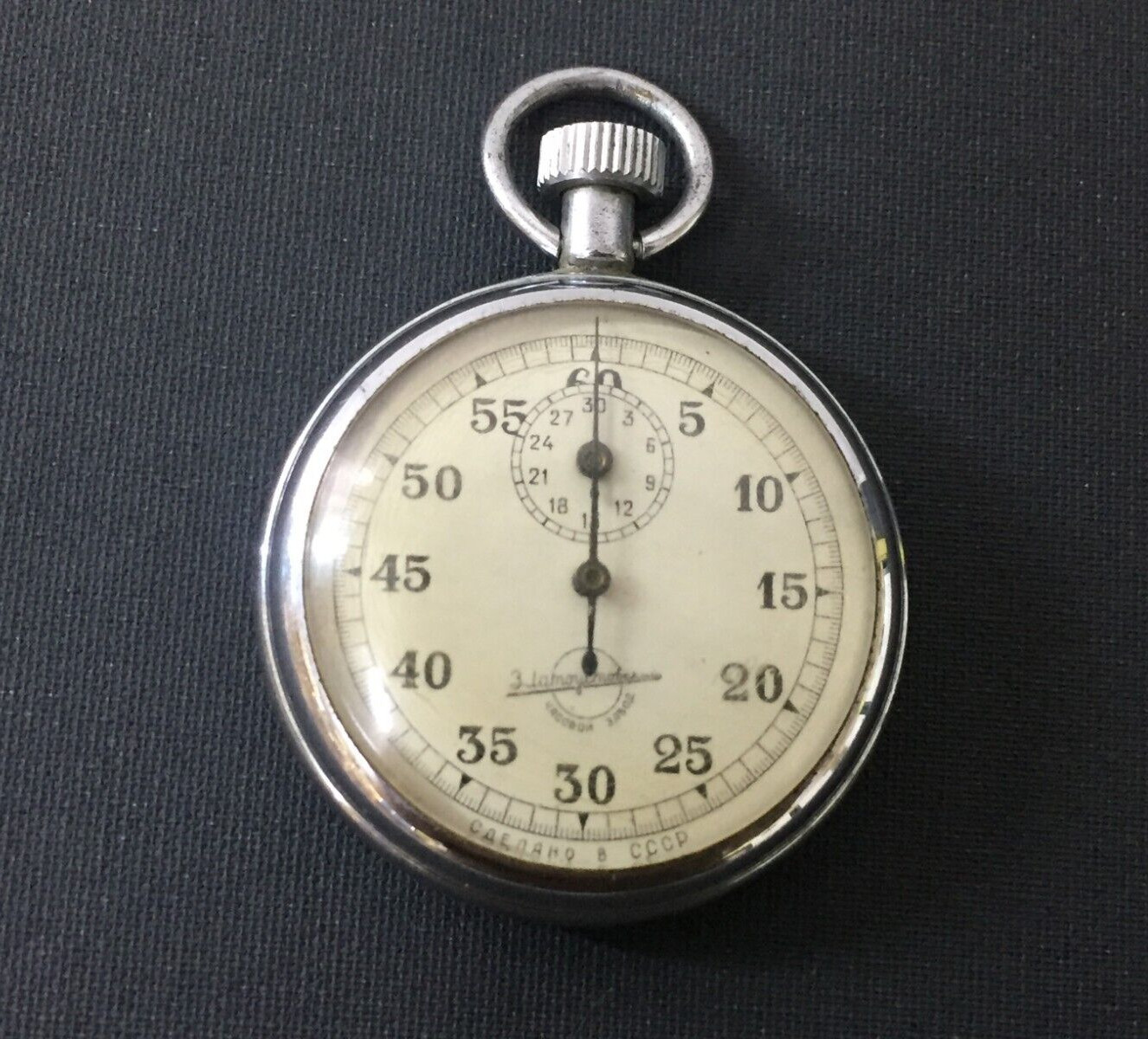 Vintage Soviet Stopwatch Zlatousovsky USSR CCCP 1960s Runs Great! 60 Sec 30 Min