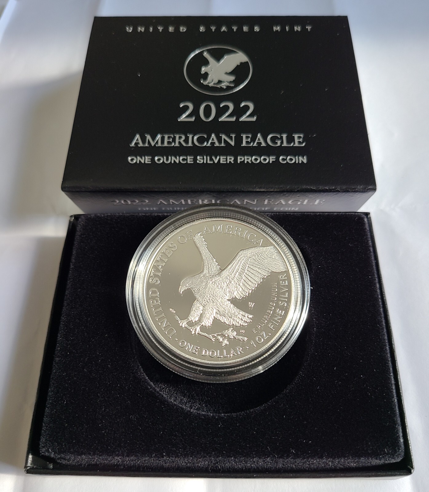 2022 "W" Silver American Eagle Set of 2, 1 Proof, 1 Uncirculated