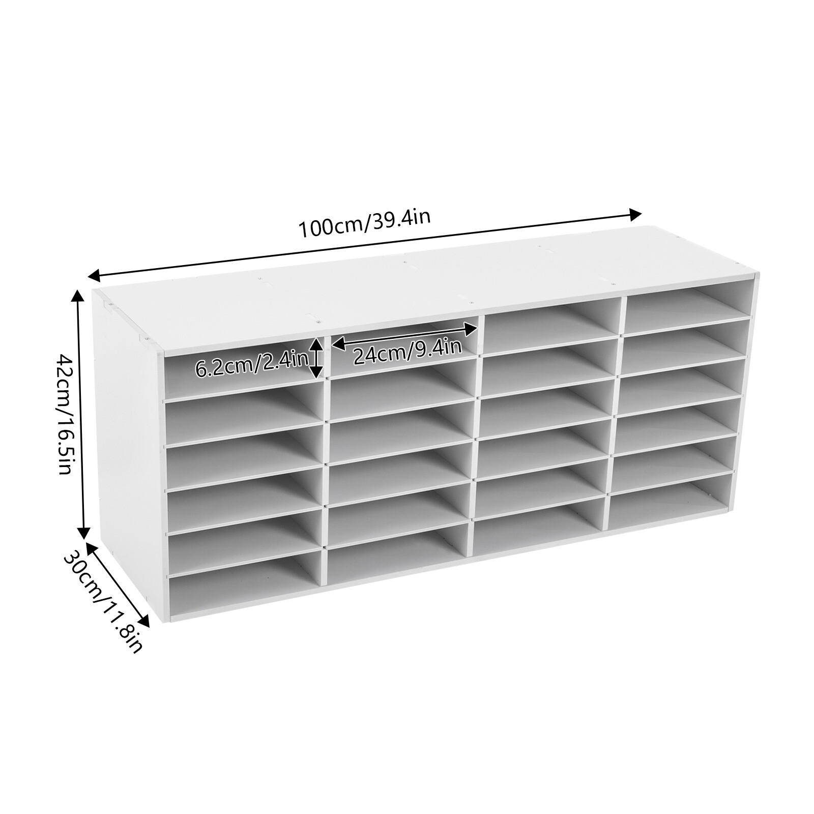 24 Slots Paper & Mail Organizer File Classification Cabinet Literature?Organizer