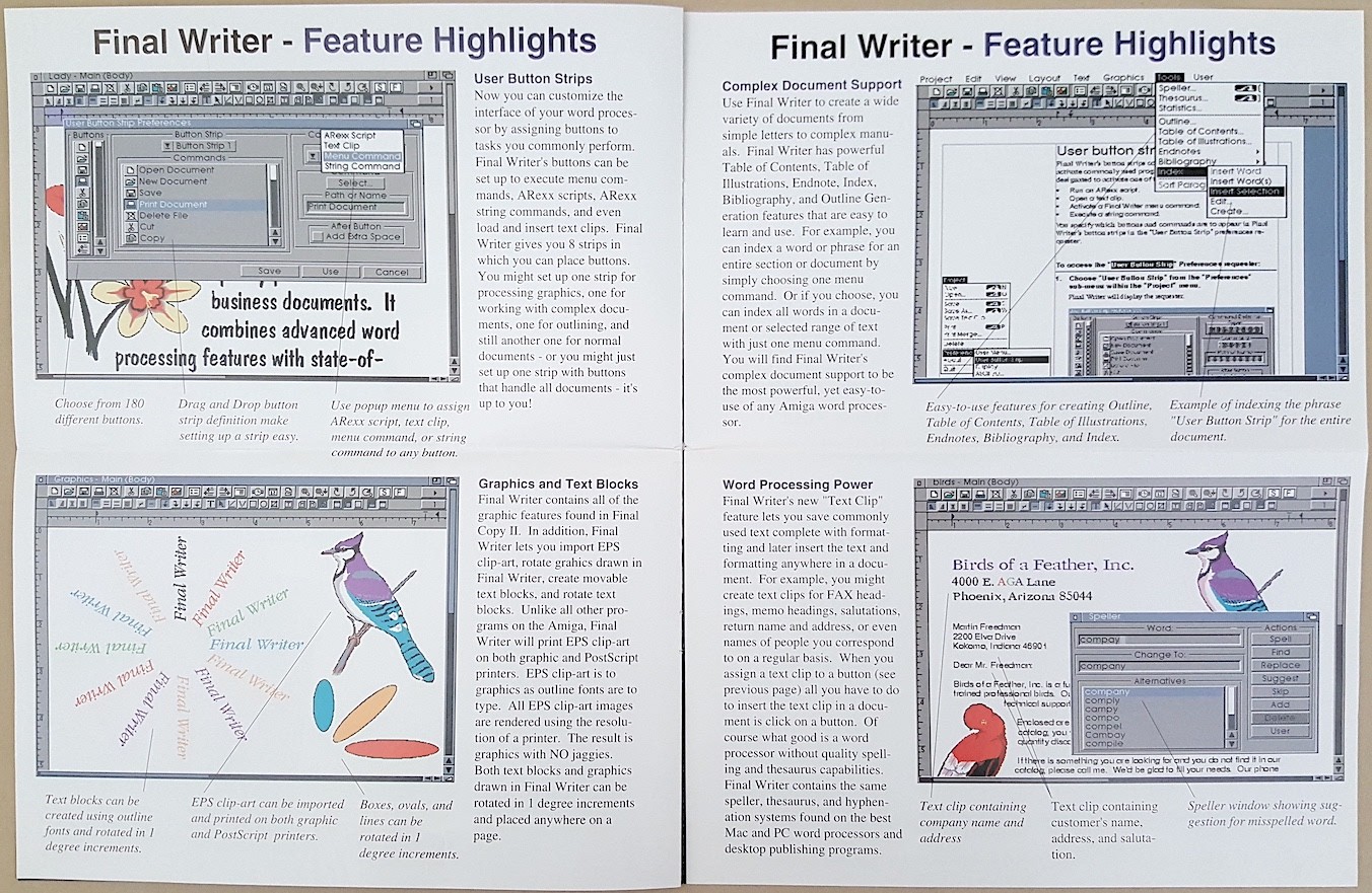 Final Writer Release 4 ©1994 SoftWood Word Processor for Commodore Amiga #5