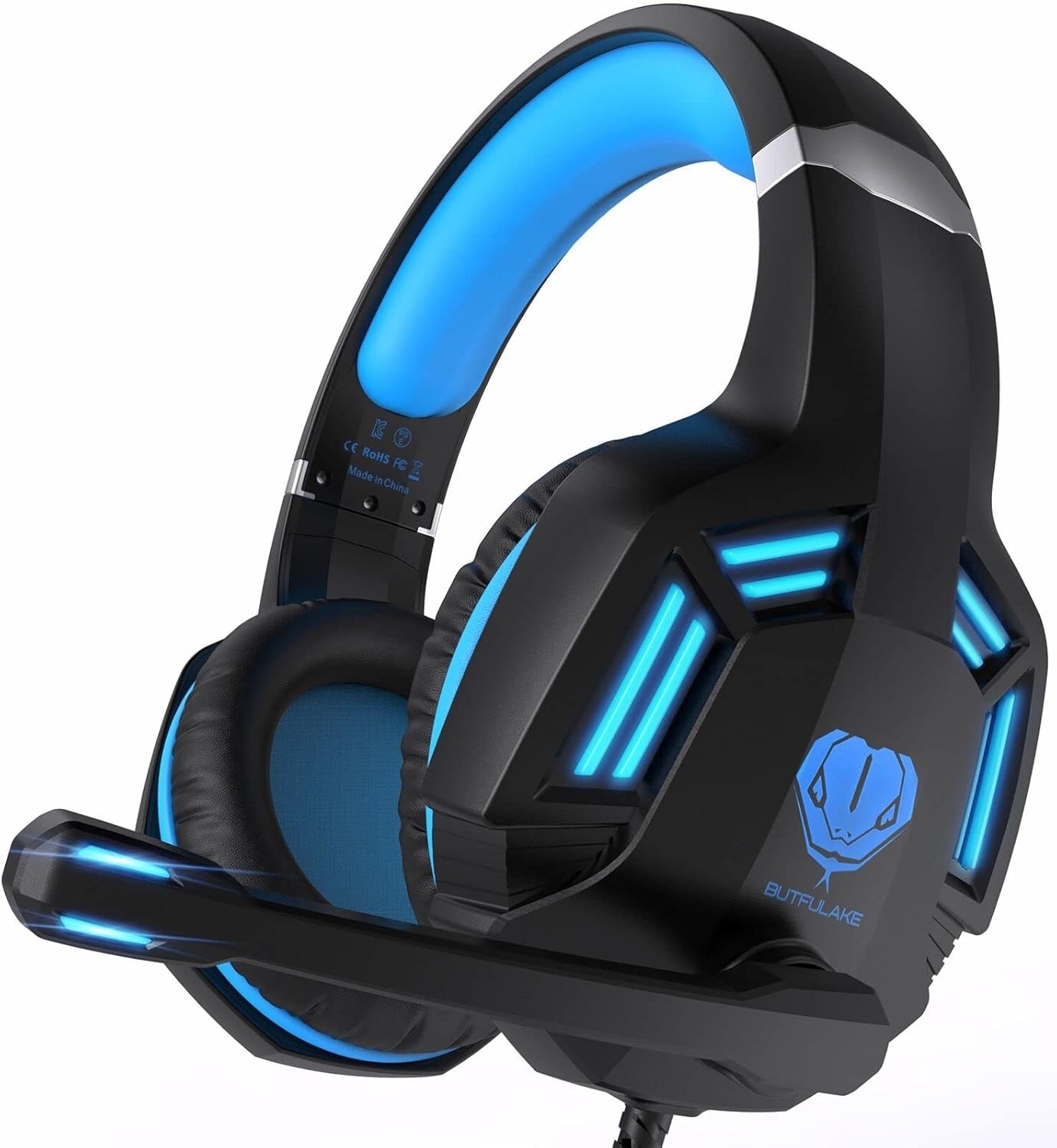 Auriculares inalámbricos para juegos para PS5, PS4, PC, batería Wired Over Ear H