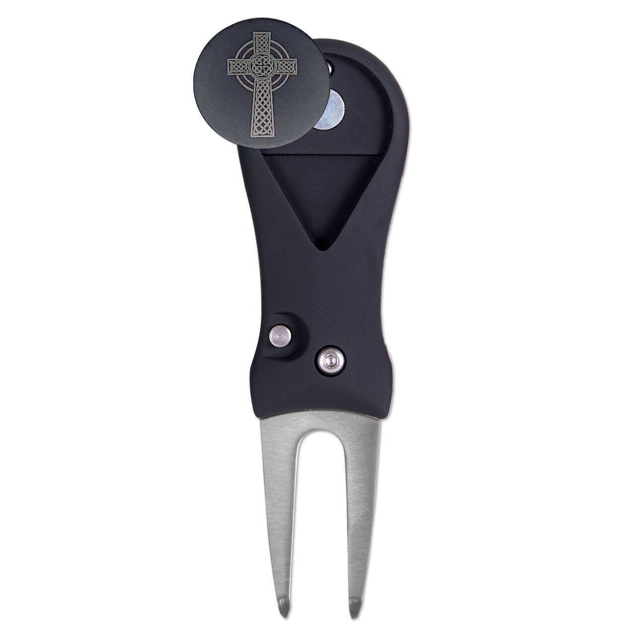 Celtic Cross Spiritual Golf Ball Marker + Switchblade Divot Laser Engraved