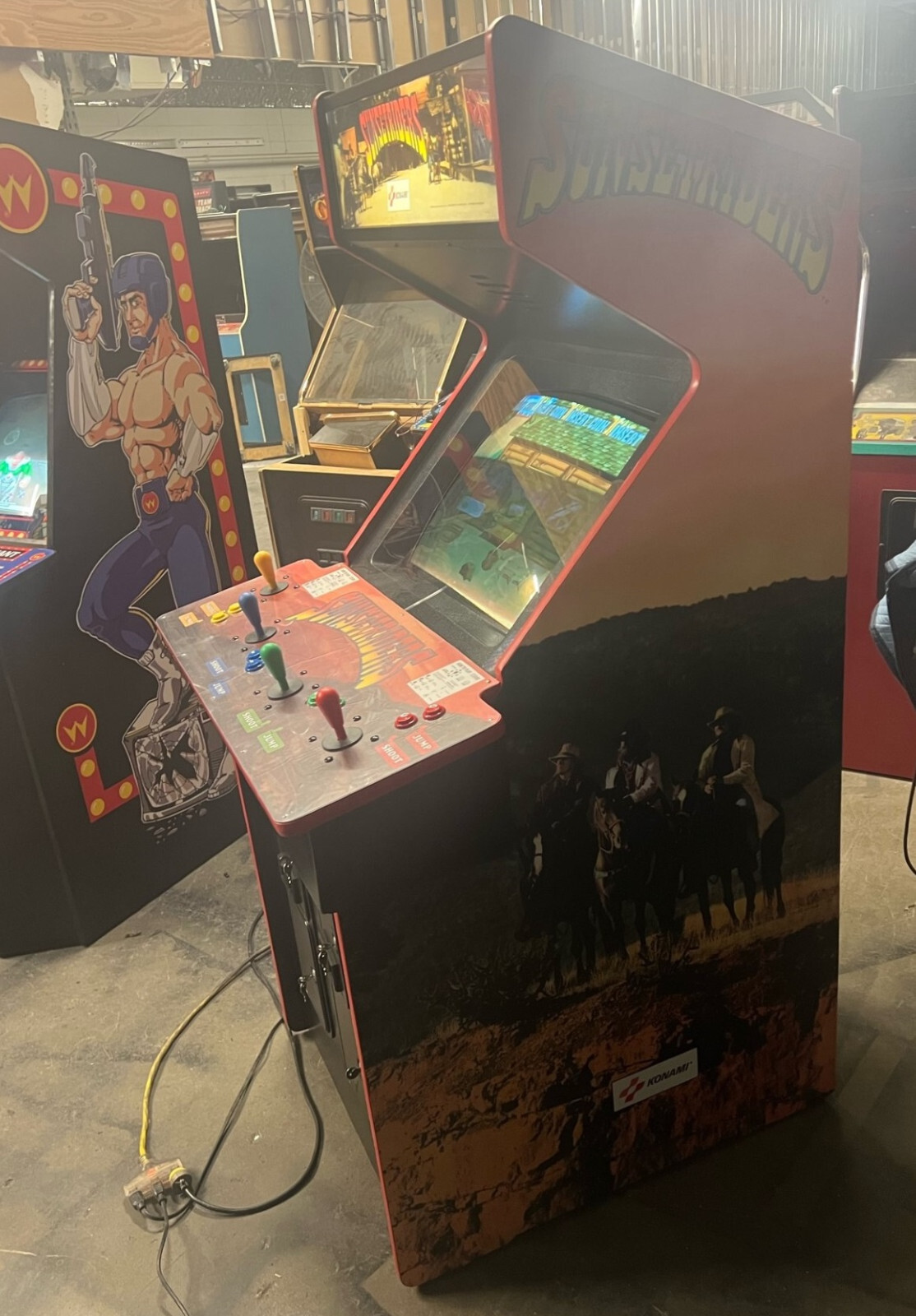 SUNSET RIDERS ARCADE MACHINE by KONAMI 1991