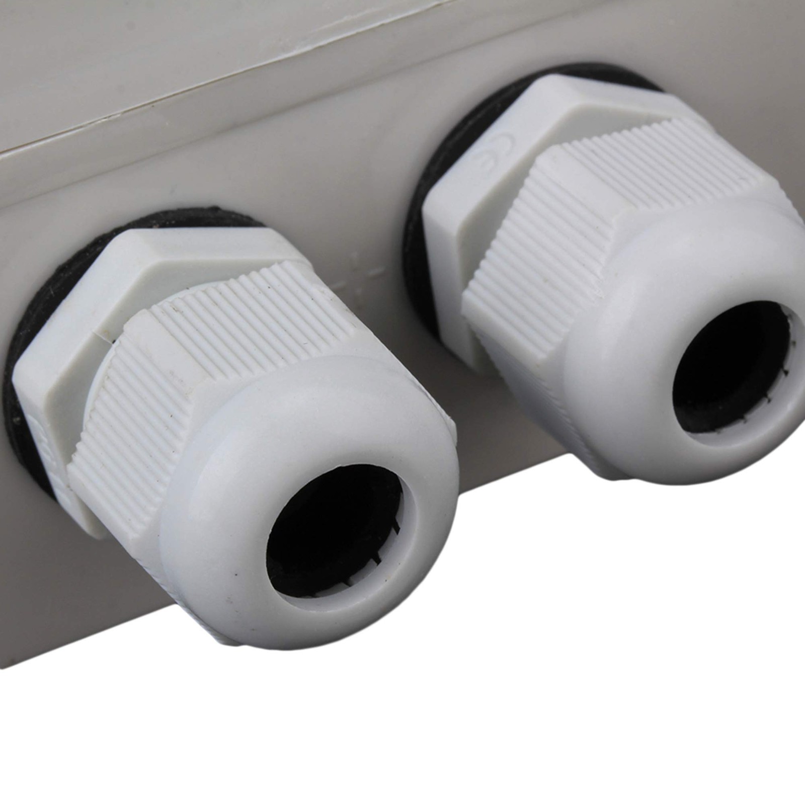 RDEXP White Gray Plastic Waterproof 6 Position 3.74x2.55x2.16", white
