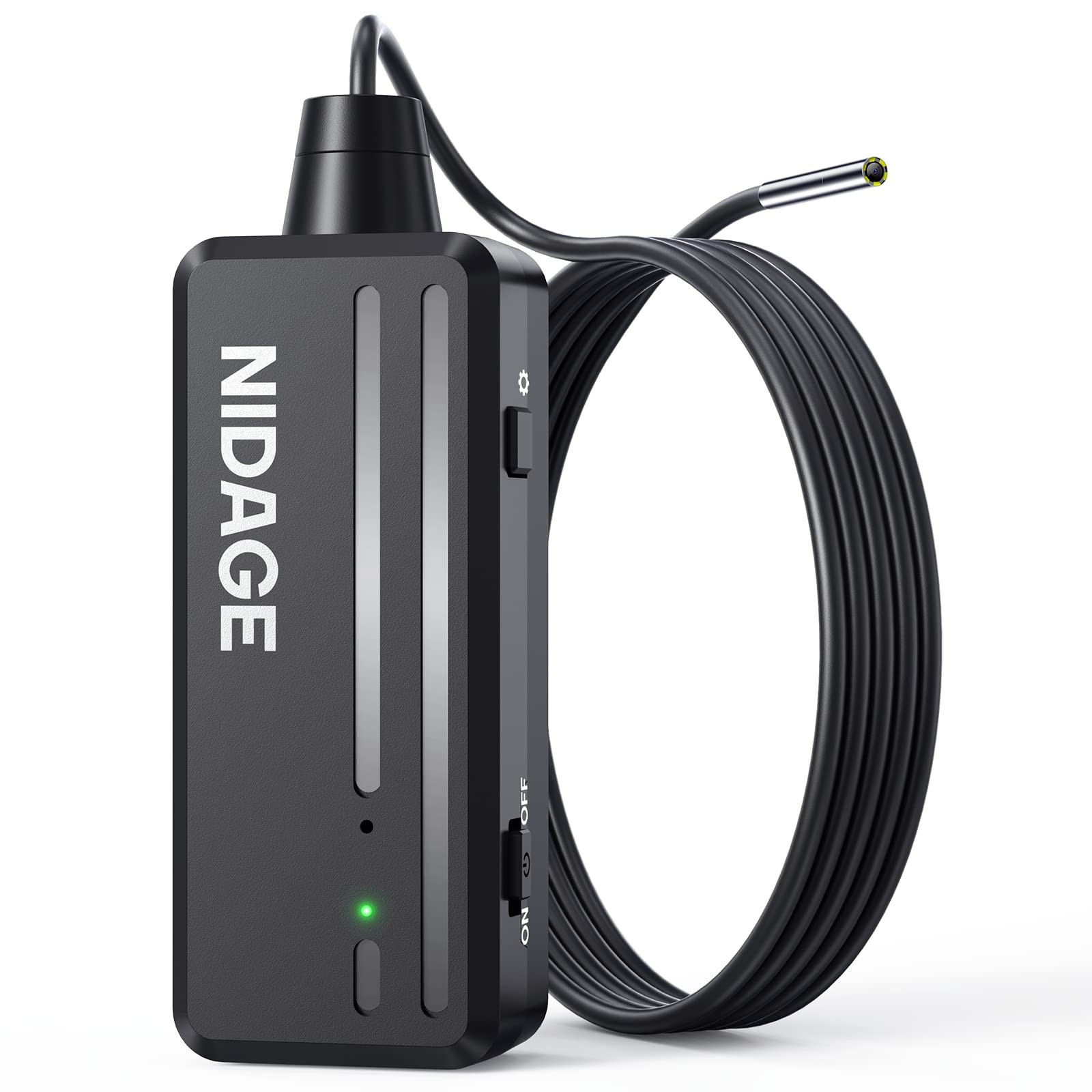 Inspection Camera NIDAGE Wireless Endoscope 2025 Top Tiny WiFi 5FT, black